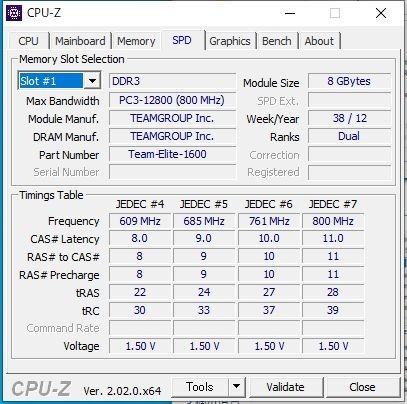 [動作確認済/M016] Team Group Inc DDR3 1600/PC3-12800, 8GBx2枚=合計16GB、デスクトップPC用メモリ_画像2