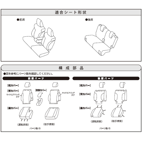 送料無料 スズキ 軽自動車 スペーシアカスタム 専用 2017.12- 型式 MK53S 撥水 防水 シートカバー ウォータープルーフ 車 1台分 セット 黒_画像6