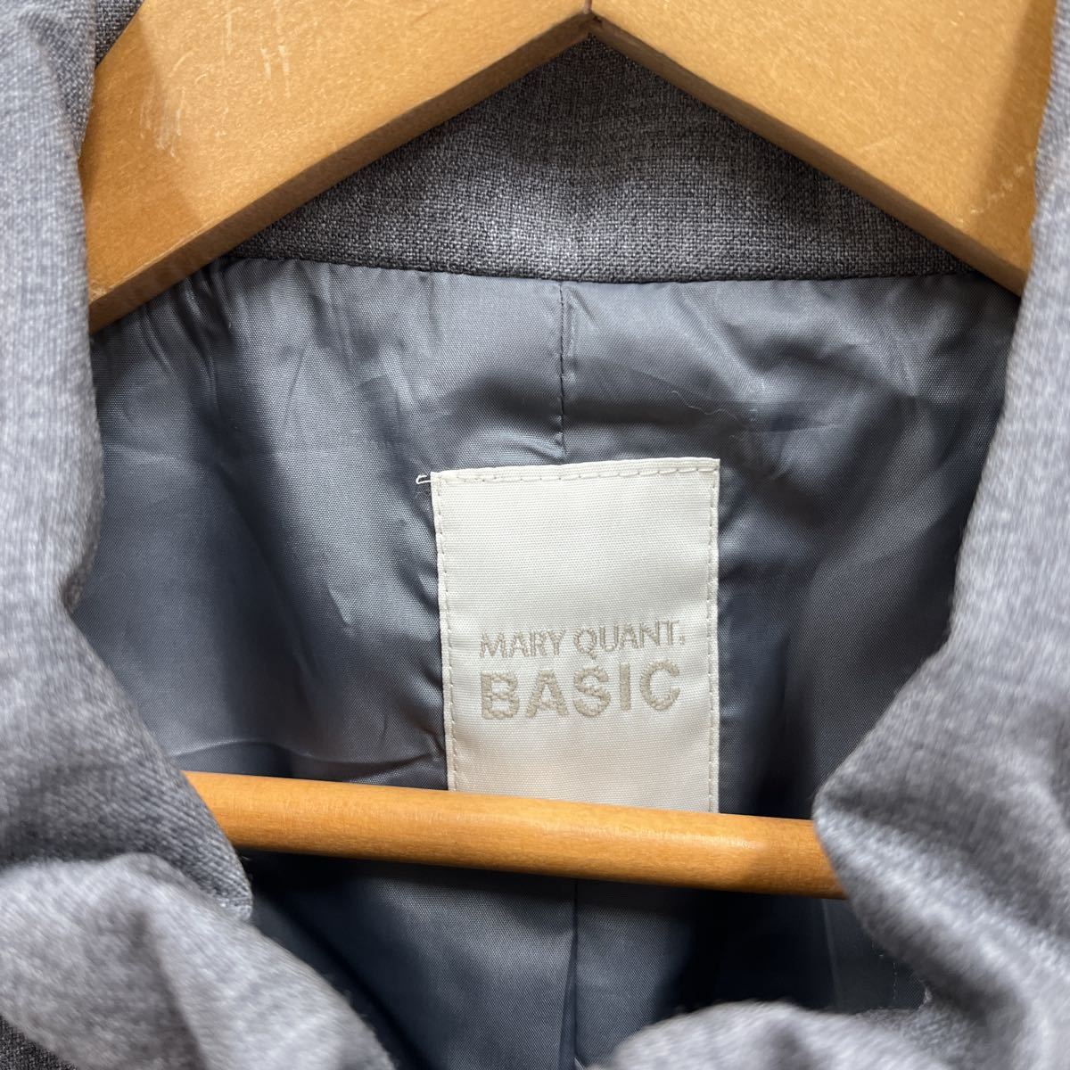 【おすすめ♪】j34 MARY QUANT BASIC マリークワント　ベストジャケット[M] グレー　大人上品♪ お洒落コーデ♪ スタイリッシュ　お買い得_画像2