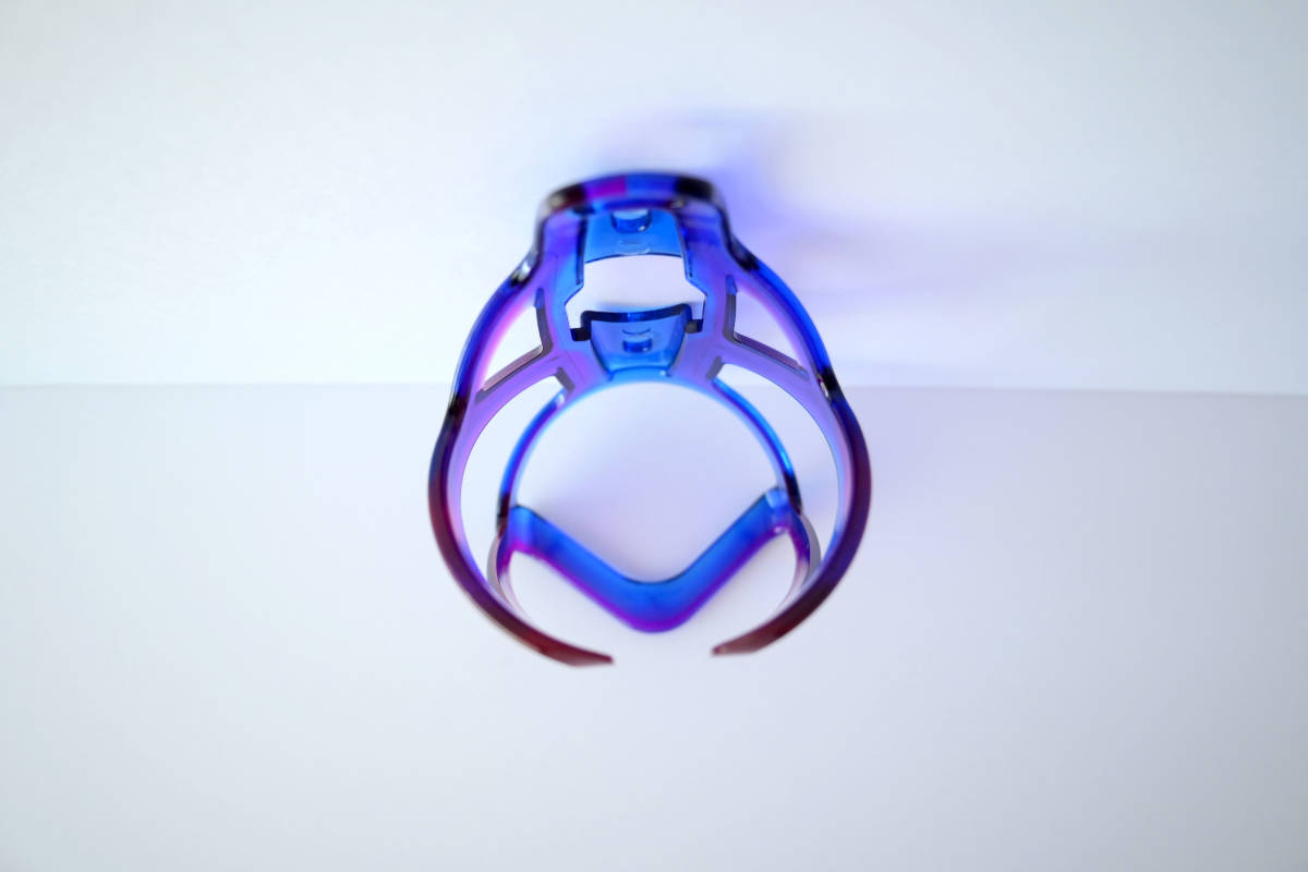 ボルト付 クリアボトルケージ 自転車 ブルー/パープル ボトルゲージ サイクリング ドリンクホルダー 強化プラ 耐衝撃性 水分補給 軽量 青紫の画像8