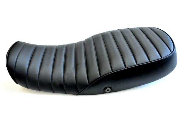 縫製済 CB400SS NC41 防水タックロール シート表皮 黒 立体縫製 seat レザー カバー 生地 縫製済み leather cover HONDAの画像2