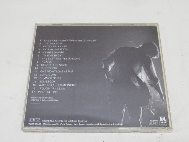 ◎BRYAN ADAMS LIVE!LIVE!LIVE! CD ケース 歌詞カード付き ブライアン・アダムス USED 86905◎！！_画像2