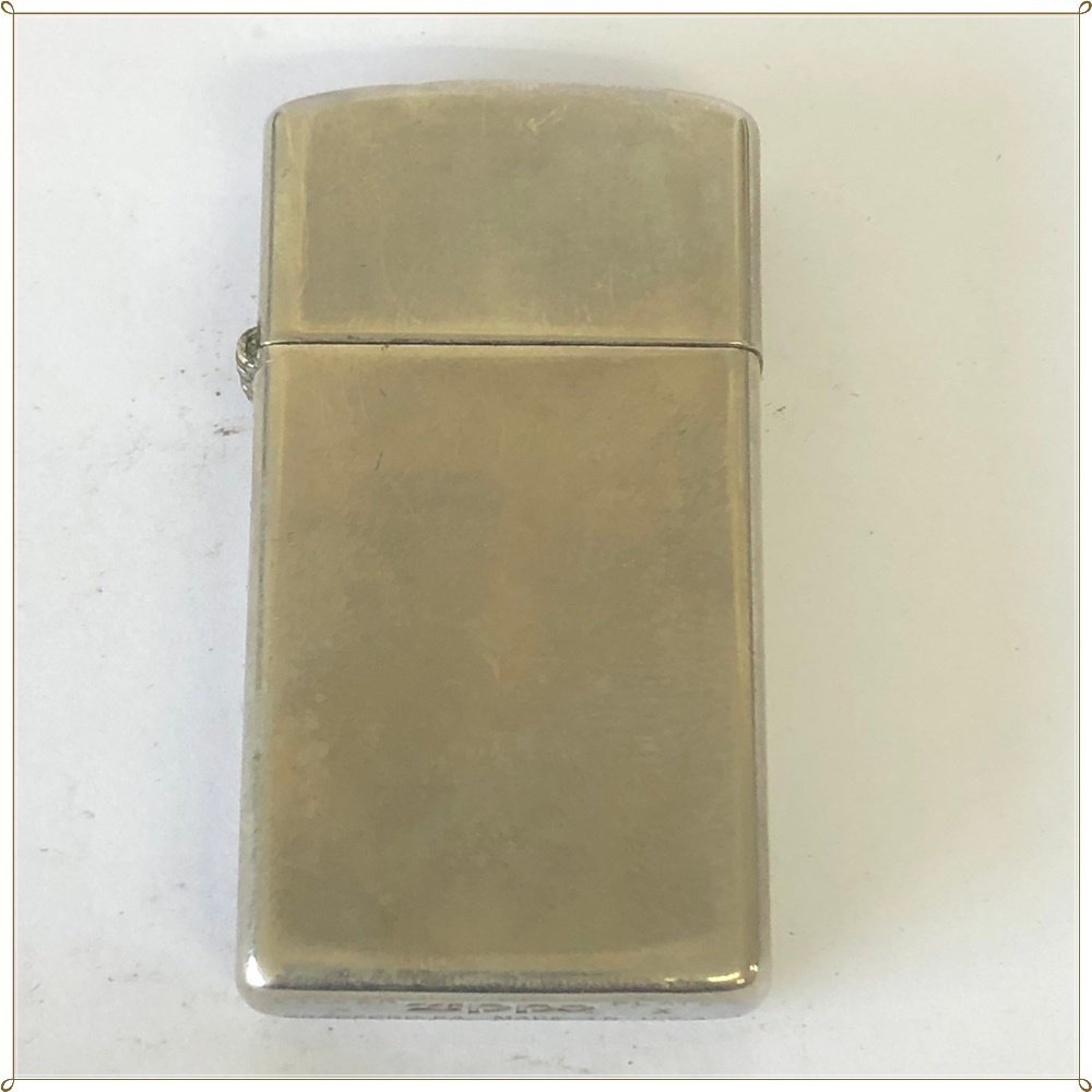 ○ 着火未確認 Zippo スリム ライター SILVER PLATE ジッポー_画像7