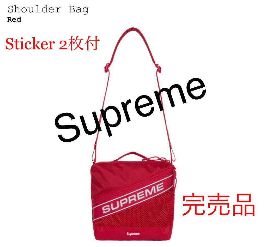【Supreme】新品・未使用 23FW タグ付き 正規店購入完売品 Shoulder Bag RED ユニセックス 3Dロゴ ナイロン 軽量  ショルダーバック 赤