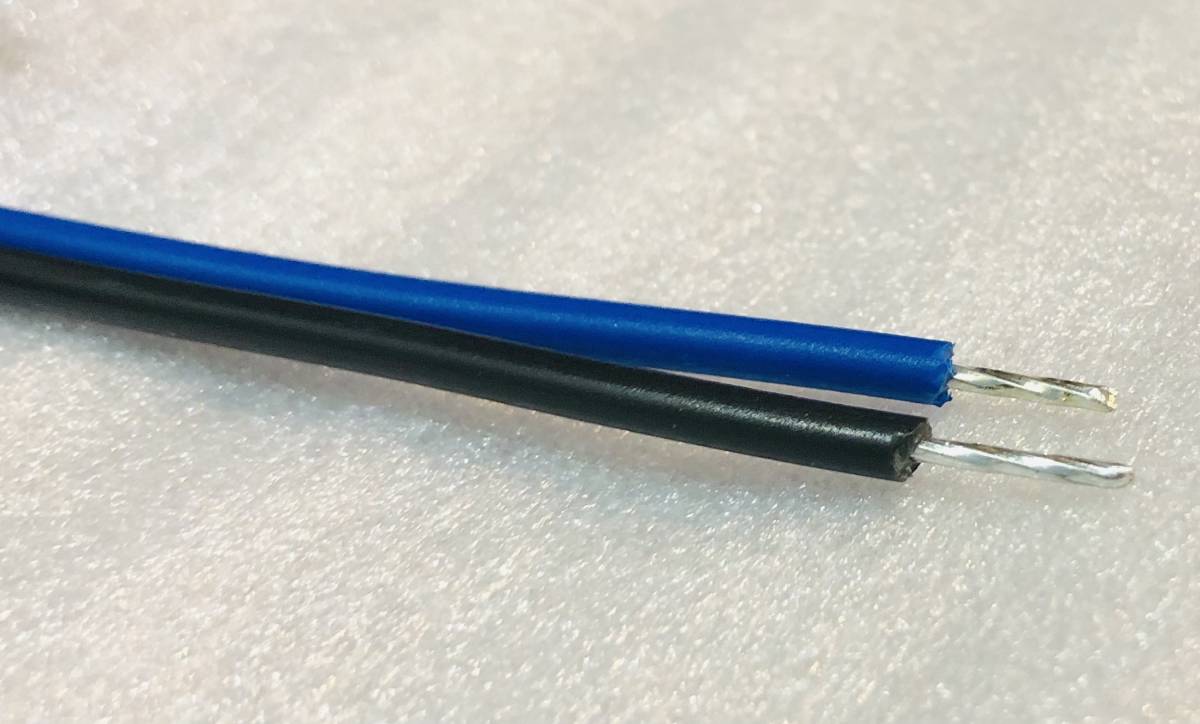 激珍　特注品　極太　AWG18 一括錫コート無酸素銅撚り線　1m 黒と青の２色あり　Fundamentalファンへ　撚り線と単線の良いとこ取り_画像3