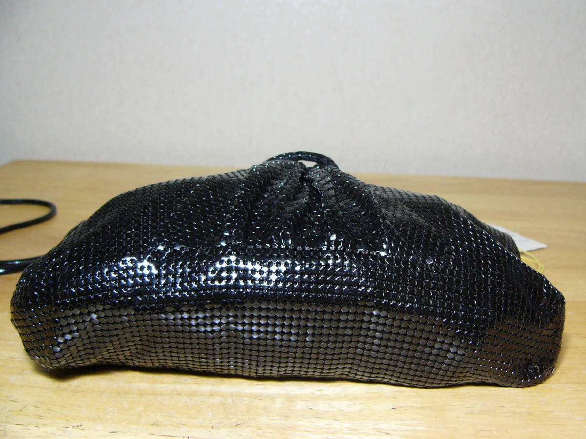  unused * Glo mesh shoulder bag party bag black Kirakira Cross body diagonal ..