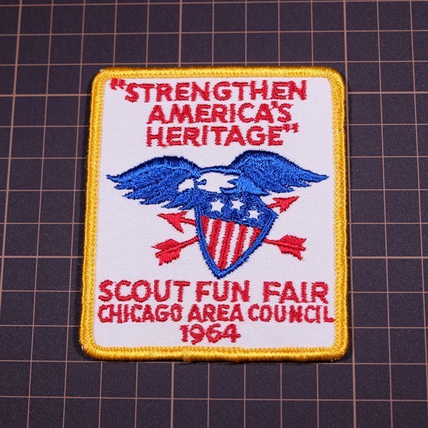 ZG38 60s SCOUT FUN FAIR CHICAGO AREA COUNCIL 1964 ビンテージ ワッペン パッチ ロゴ エンブレム アメリカ 米国 USA 輸入雑貨_画像3