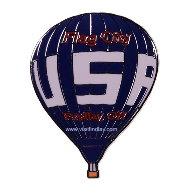 SI32 Flag City USA Findlay OH 気球 モチーフ ピンバッジ ピンズ バッジ USA アメリカ 米国 輸入雑貨_画像1