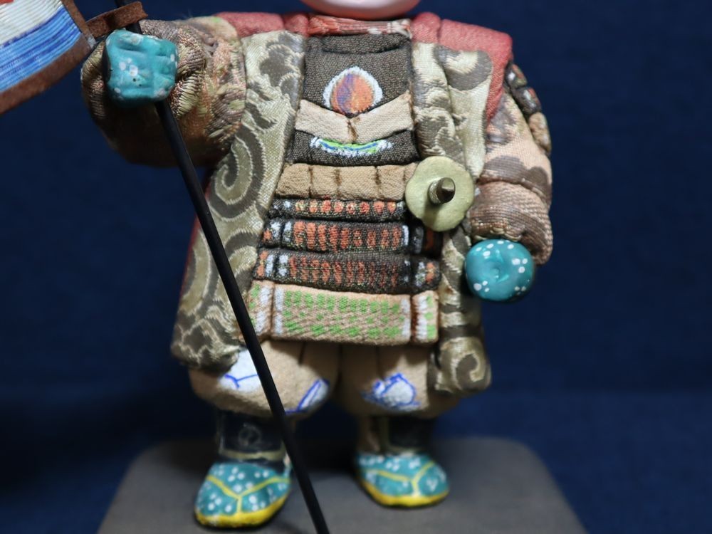 戦前 凱旋 将軍 桃太郎 日本一 米沖 米仲 作 日本人形 人形 共箱 戦前 凱旋 将軍 桃太郎 日本一 米沖 米仲 作 日本人形 人形 共箱