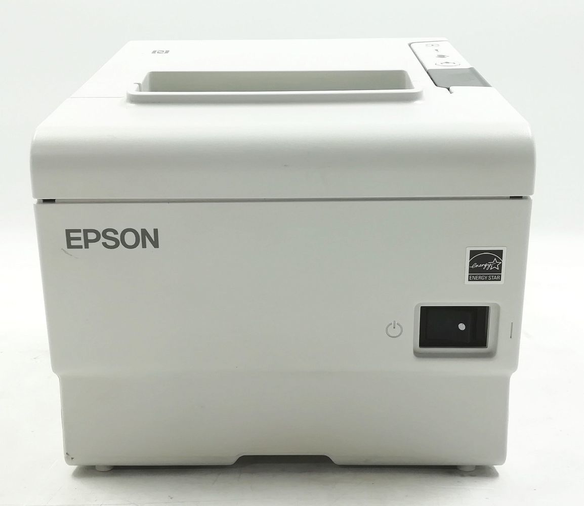 ■複数品【ACアダプタ付き】EPSON TM-T88VI MODEL M338A ホワイト レシートプリンター USB/LAN/RS-232 紙幅80mm 動作OK【H23092614】_画像2