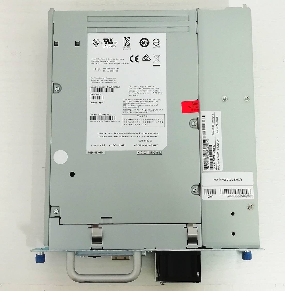 【稼働品回収】HP LTO5 内蔵ドライブ BRSLA-0904-DC SAS 稼働品回収 1週間返品保証 即日発送 中古品【H23103112】_画像5