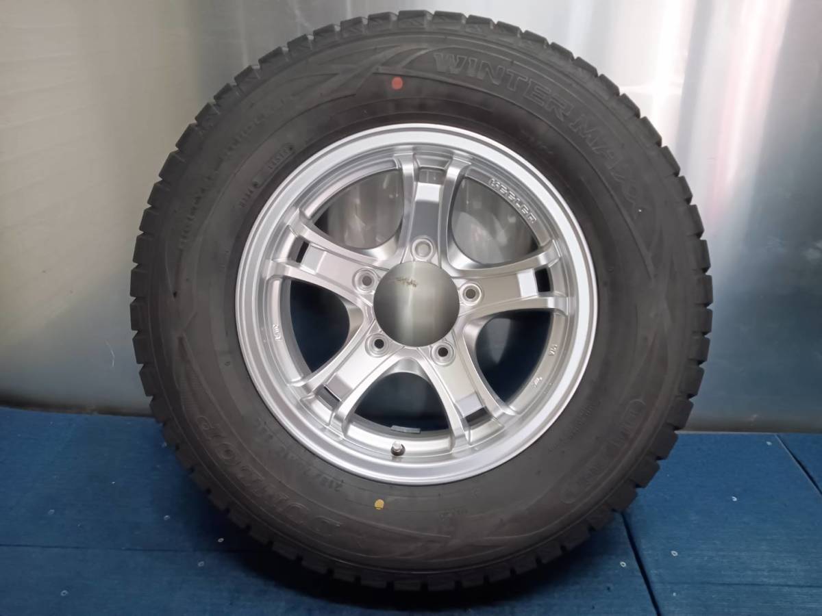 ★9分山★19年製★ ダンロップWM01 215/70R15　wedsウェッズ KEELER 15×5.5J +5 5H-139.7 4本セット スタッドレス ジムニーシエラ等　A665_画像3