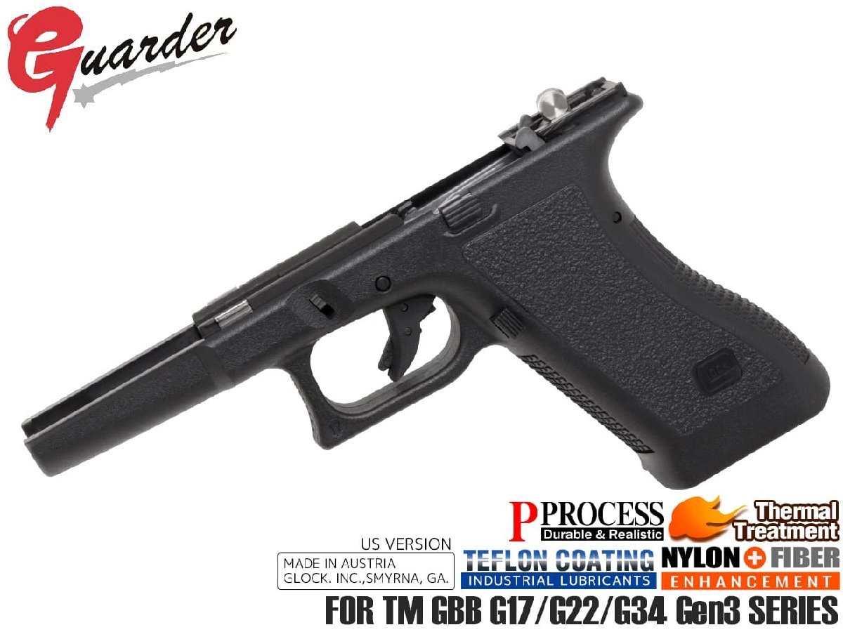 GLK-198(U)BK　GUARDER GLOCK Gen2 US Ver オリジナルフレーム コンプリートセット for マルイ G17/G22/G34 BK