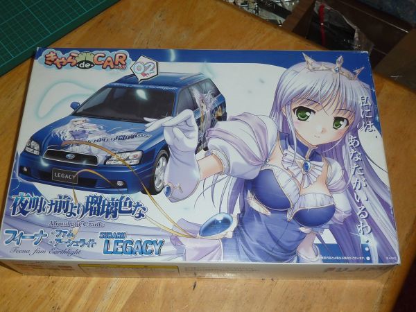 デカール欠品 1/24 きゃら de CAR~る!! 夜明け前より瑠璃色な ②フジミ スバル レガシィ ツーリングワゴン LEGACY Touring Wagon_画像1