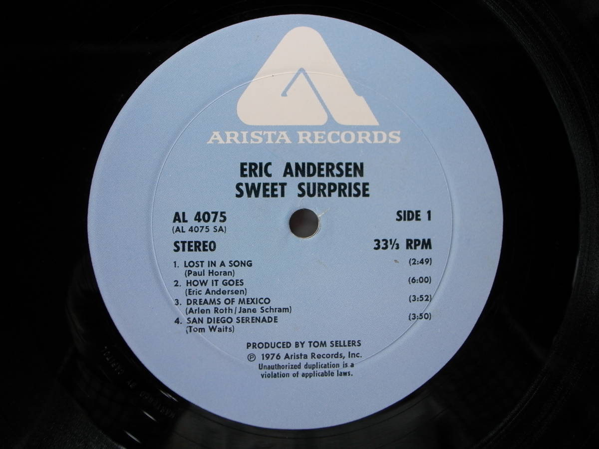 LPレコード（輸入盤US盤）エリック・アンダーソン/スイートサプライズ　ERIC ANDERSEN/SWEET SURPRISE_画像4
