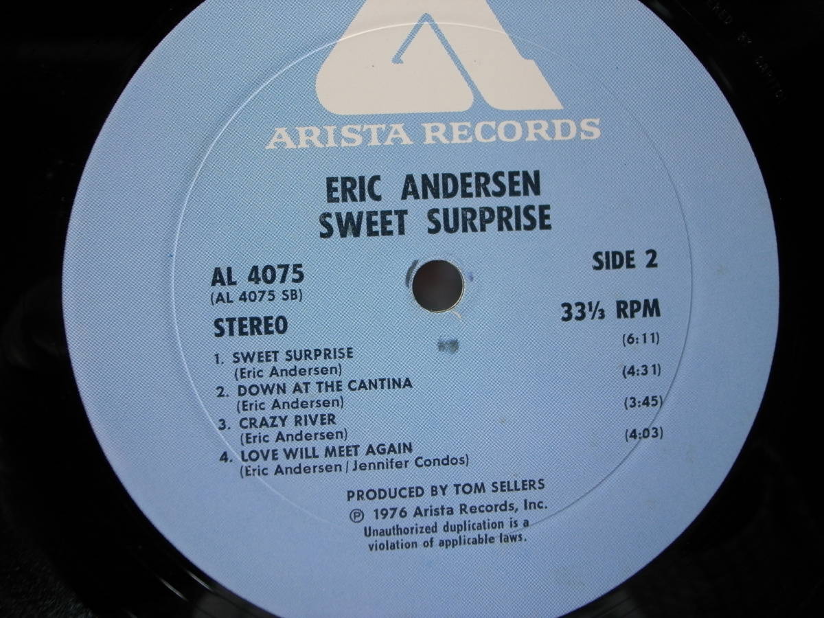 LPレコード（輸入盤US盤）エリック・アンダーソン/スイートサプライズ　ERIC ANDERSEN/SWEET SURPRISE_画像6