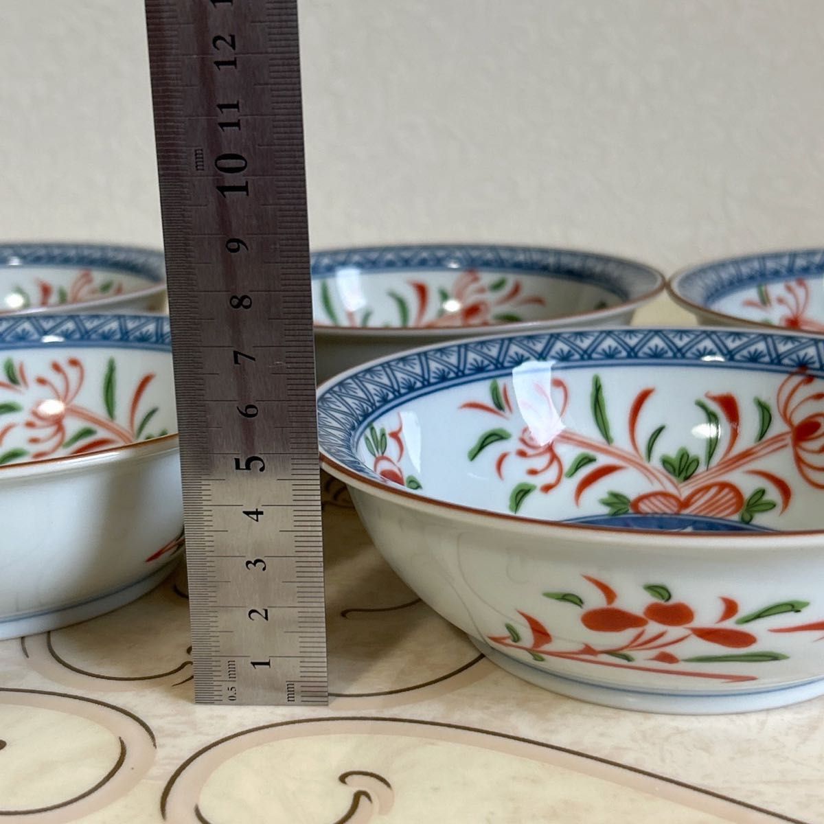 たち吉 橘吉 呉須赤絵 中鉢揃え 5枚セット 煮物鉢 刺身皿 染付 たち吉 橘吉 呉須赤絵 中鉢揃え 5枚セット 煮物鉢 刺身皿 染付