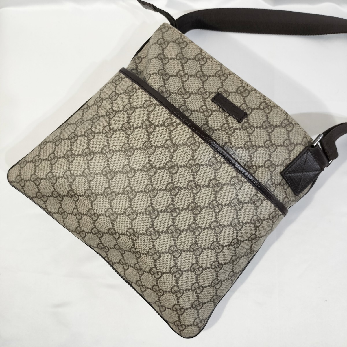 正規品 GUCCI グッチ GGスプリーム ショルダーバッグ PVC サコッシュ-