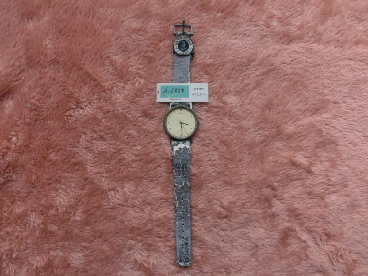 ・新品ベルト付●デッドストック未使用・セイコー/アベニュー・1976年？製造 ・クォーツ メンズ腕時計 3気圧生活防水 ビンテージ_画像3
