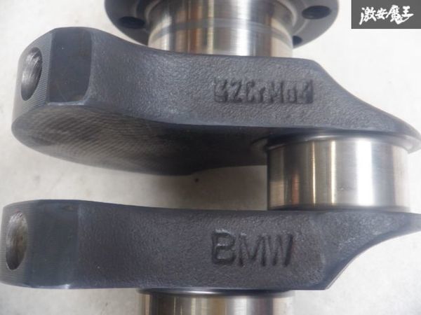 BMW 純正 E30 M3 左ハンドル S14 エンジン 2.3L ノーマル クランクシャフト 1308155 スプロケット付 即納 棚22-4_画像6