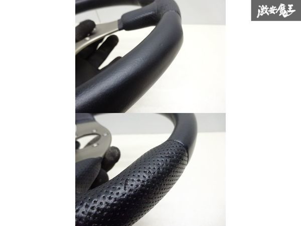 MOMO RACE モモ レース ステアリング ハンドル ホイール TYP D35 KBA 70116 黒レザー 直径 約35cm 内装 汎用品 即納 在庫有 棚3-2_画像6