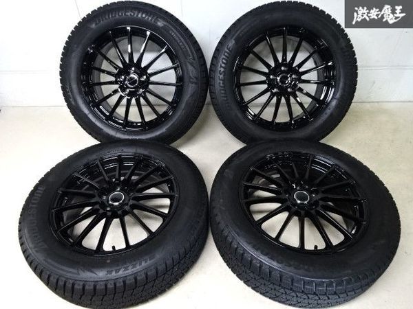 ●【美品】BS ECO FORME 18インチ 7J +53 114.3 5穴 4本【バリ山 スタッドレス】ブリザック DM-V3 225/60R オデッセイ エリシオン 棚K-1_画像1