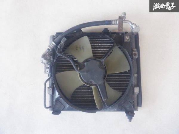 ホンダ 純正 EG9 シビック フェリオ B16A A/C エアコン コンデンサー コア 80110-SR3-0231 電動ファン付 EG6 訳有品 棚23-2_画像1