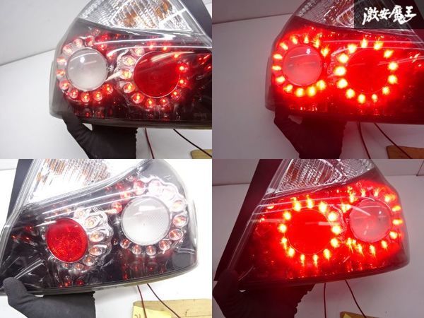 売り切り 日産 純正オプション Y50 後期 LED テールライト ランプ 左右 リアガーニッシュ付 KOITO 220-63989 84810-EJ70A 訳有品 棚26-2_光量ムラ