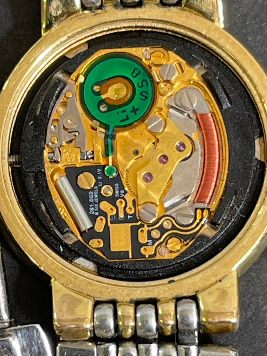 【ジャンク品】オメガ T281 OMEGA DE VILLE デヴィル ヴィンテージオメガ 時計 腕時計 281 002 クォーツ レディース【長期保管品】_画像6