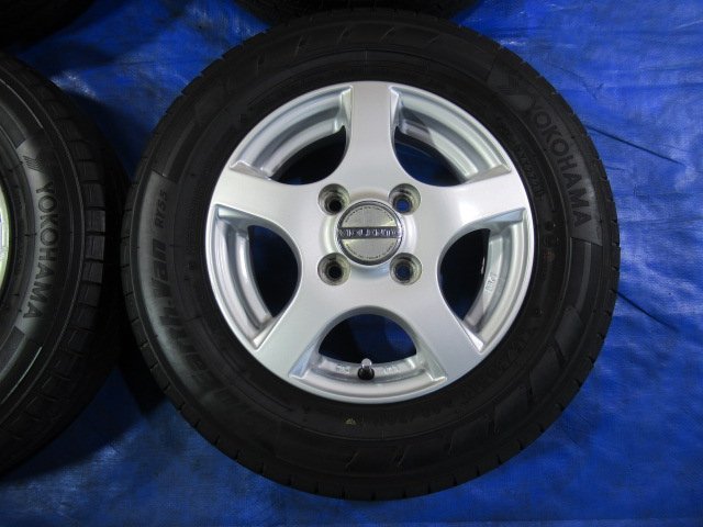 激安売切宣言！5555円～！VIOLENTO 12-4B 4H/100 ET42 + YOKOHAMA 145/80R12 LT 6PR クリッパー エブリー ハイゼット サンバー T007561_画像6