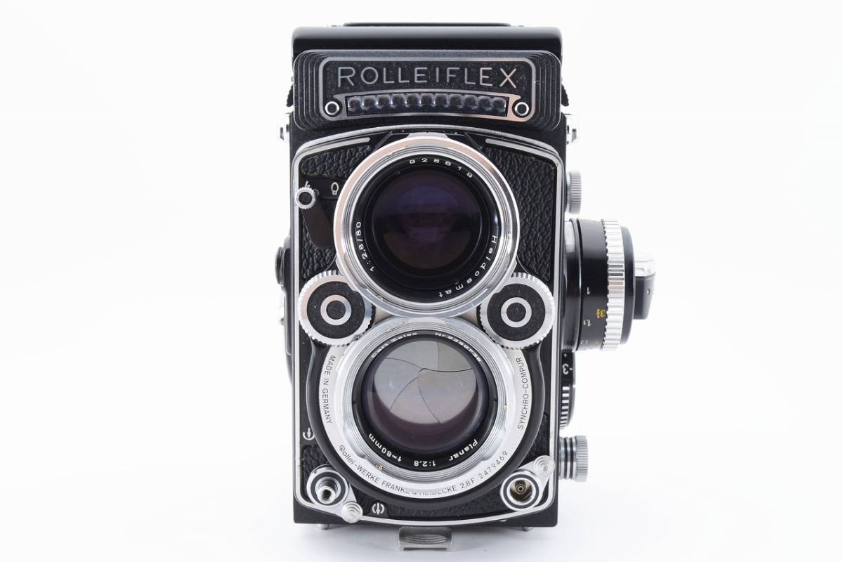 10,000円値下げ！早い者勝ち！整備済極上品!!13753 Rolleiflex 2.8 F Planar プラナー ローライ フレックス 2眼レフカメラの画像1