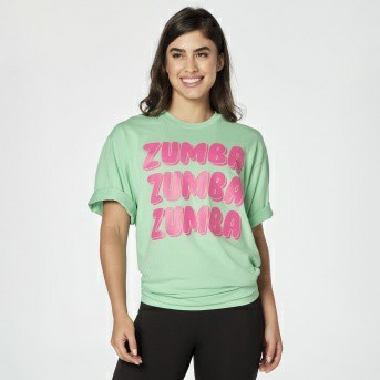正規品●ZUMBA●tranceform T shirts ユニセックスTシャツ　アップルグリーン　ワンサイズ　品切中商品_画像1