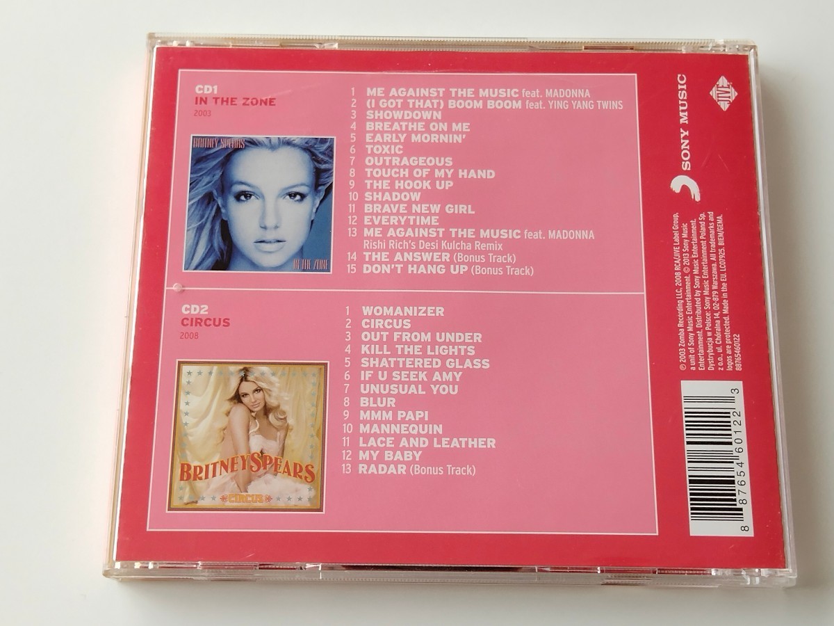 【2アルバム2CD希少盤】Britney Spears / In The Zone(03年4th+2曲)/CIRCUS(08年6th+1曲) 2CD JIVE 88765460122 13年限定盤,ブリトニー_画像2