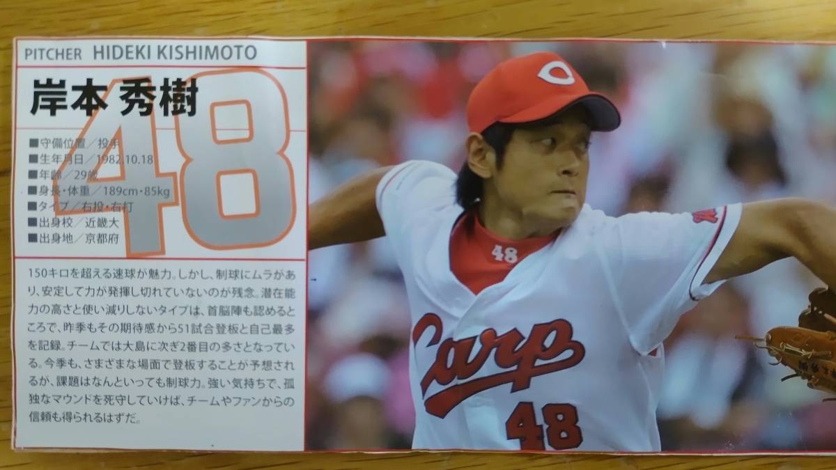 カープ　広島　広島東洋カープ　　チャリティー　正式ユニフォーム　サイン入り　デサント　４８　岸本選手　優勝記念　クリアファイル　_画像9