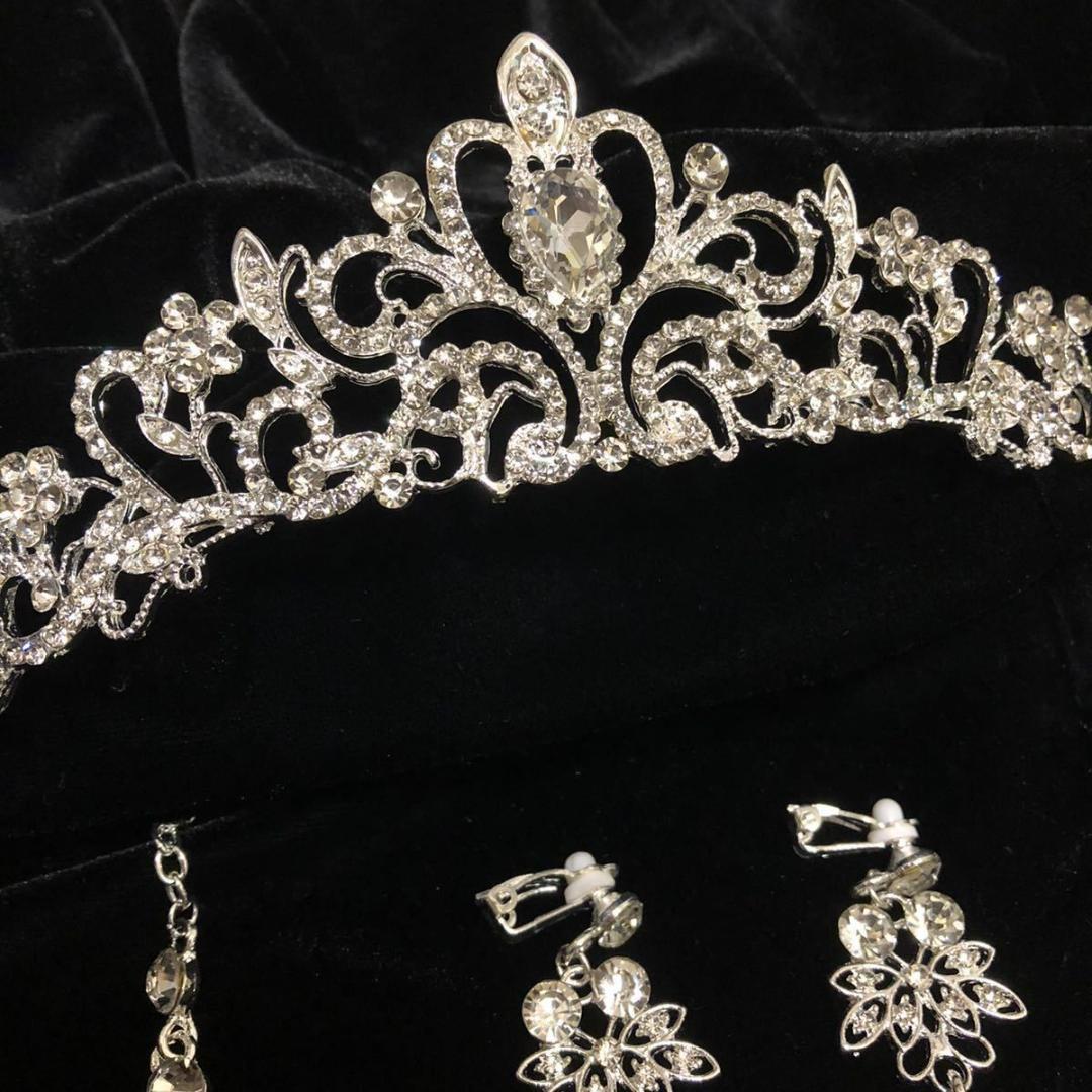 u Eddie ng Tiara necklace earrings gorgeous 3 point set wedding wedding bride ni next . accessory jewelry rhinestone 