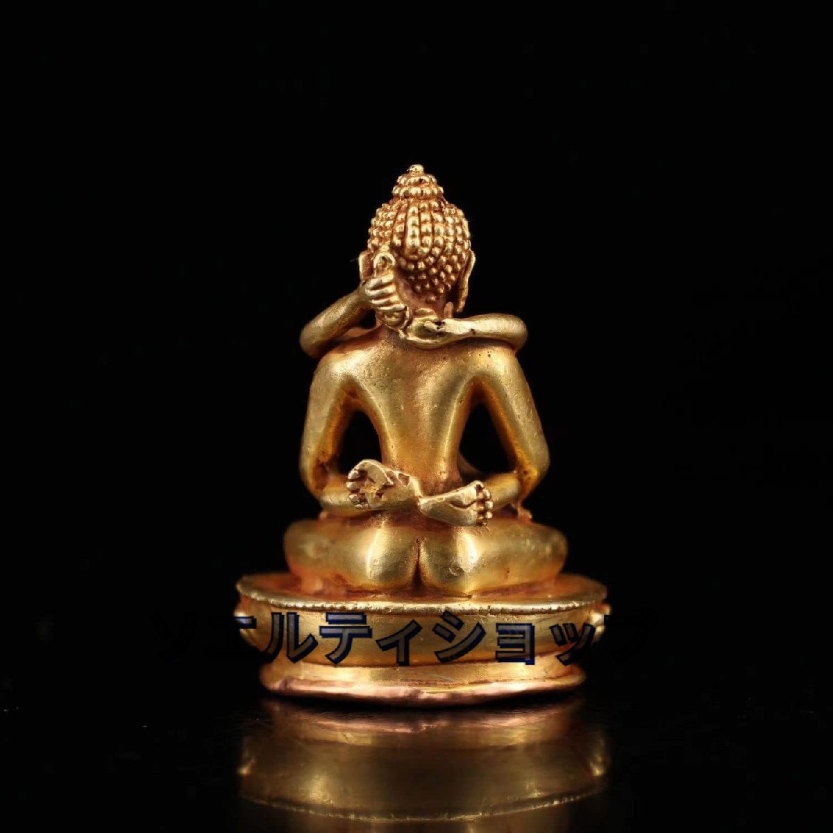 見逃せない！チベット仏教 歓喜天 ミニ 釈迦 如来 6cm 銅製 ミニチュア仏像 仏陀 小型 置物_画像6