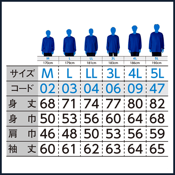 海上保安庁ロンＴ お得な2枚セット 紺+黒 (M/L/2L/3L/4L/5L) [品番ngk687]_画像8