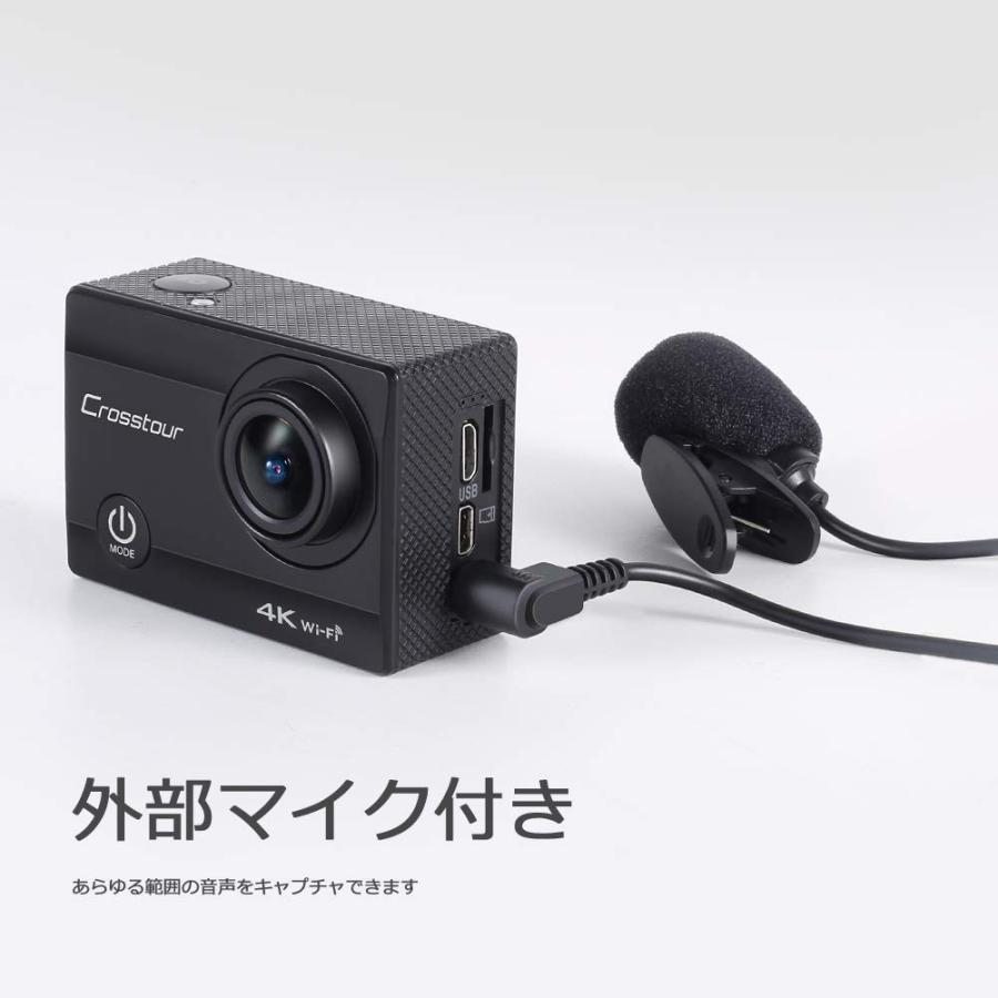 【超美品・CT8500】アクションカメラ Crosstour 4K高画質 リモコン付 WiFi搭載 水深30m撮影 手ブレ補正 防水防塵 耐衝撃 170度広角_画像2