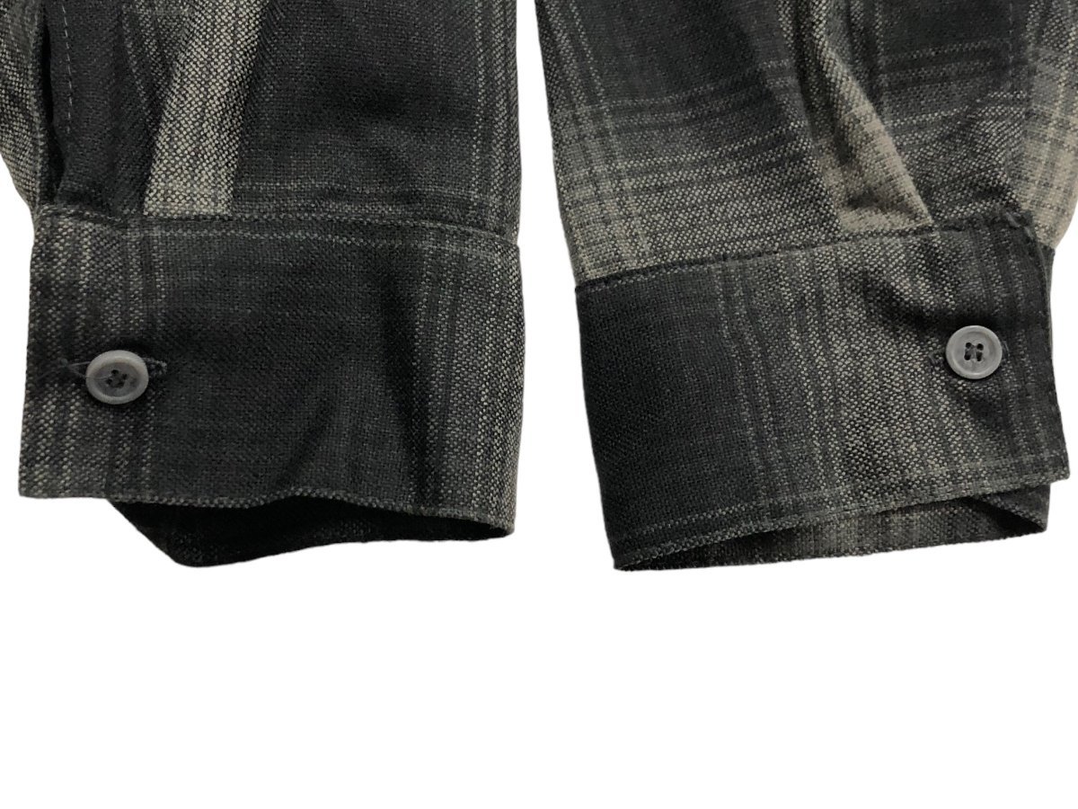 CalTop (キャルトップ) PLAID FLANNEL L/S SHIRT 長袖シャツ アメリカ製 チェック チャコール×ブラック L メンズ/091_画像3