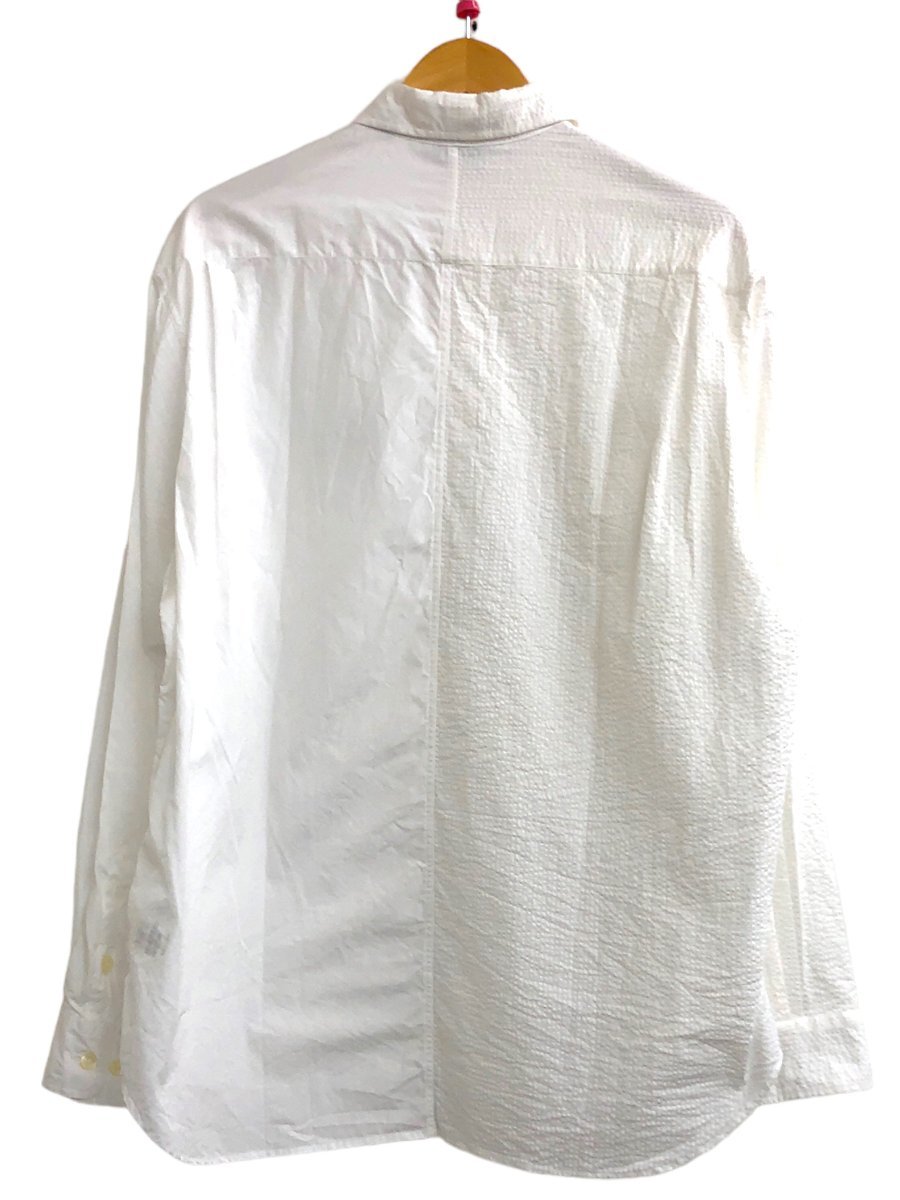 UNRIVALED (アンライバルド) シャツ 長袖デザインシャツ 切り替え 3 ホワイト メンズ /004の画像2