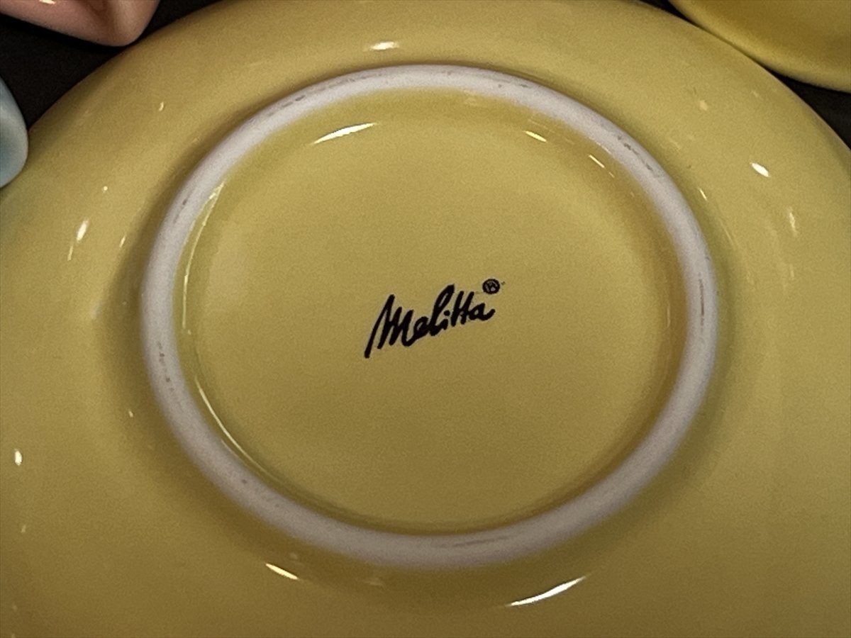 ◆ MELITTA メリタ 小さな ままごと用 ミニチュア C&S×２ クリーマー シュガーポット 小皿×２ 計６点セット ◆_画像3