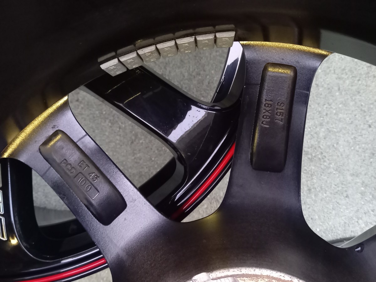 RMPレーシング 18インチ 8J +45 PCD 100 5H 4本セットブラック RMPレーシング 18インチ 8J +45 PCD 100 5H 4本セットブラック