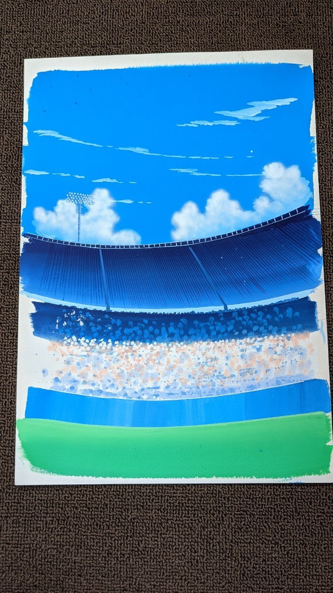  Captain Tsubasa large size version right cell picture autograph background attaching 