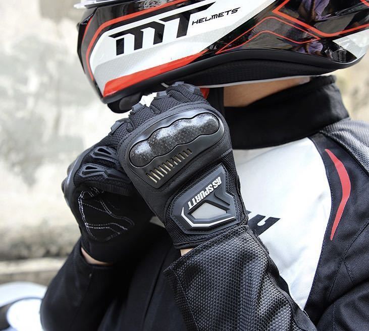 グローブ メッシュ 手袋 バイクグローブ サイクリング スマホ操作対応 大人気 新品 送料無料 黒色 XXLサイズの画像5