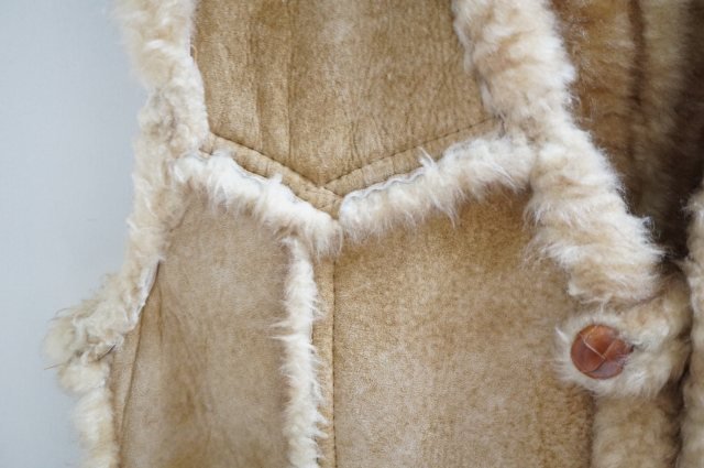 △ヴィンテージ WESTERN SHEARLING ムートンベスト_画像3