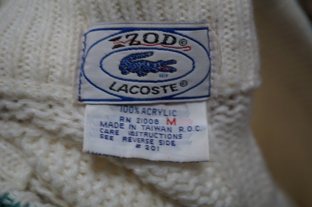 ◇IZOD LACOSTE ケーブルニット_画像3