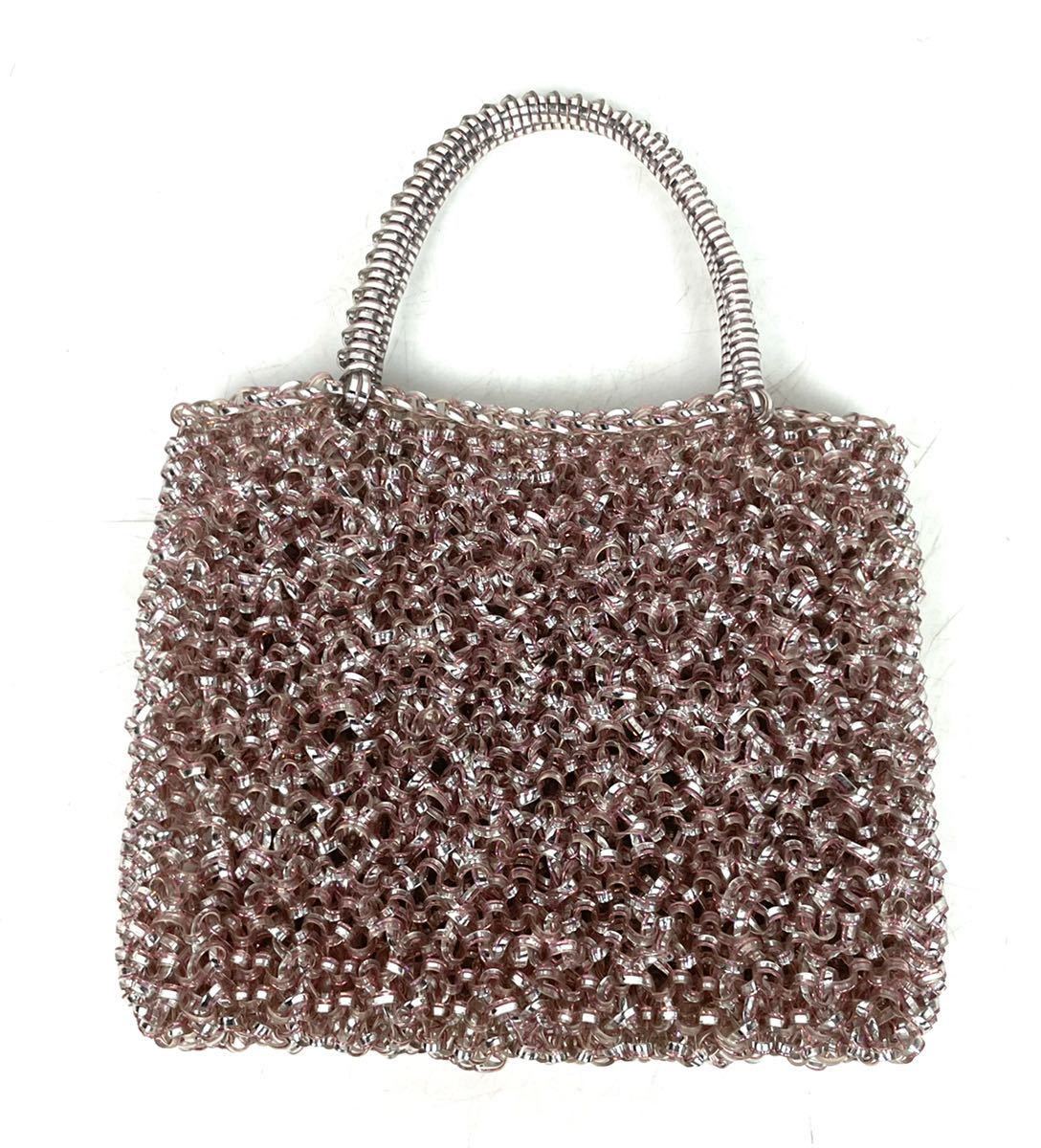 *ANTEPRIMA Anteprima wire bag Mini bag handbag Mini tote bag bag pink silver party *