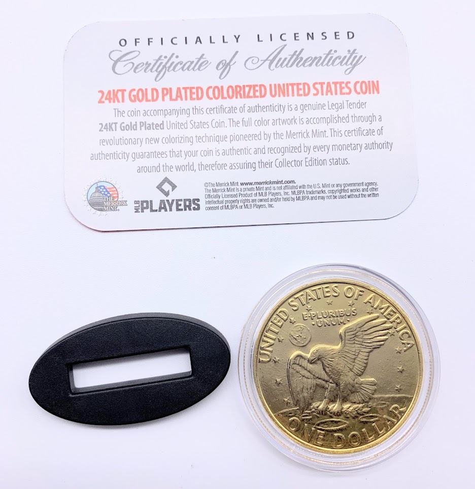 大谷翔平 2刀流 アメリカ1ドル コイン 金貨 サイン 大リーグ 24K