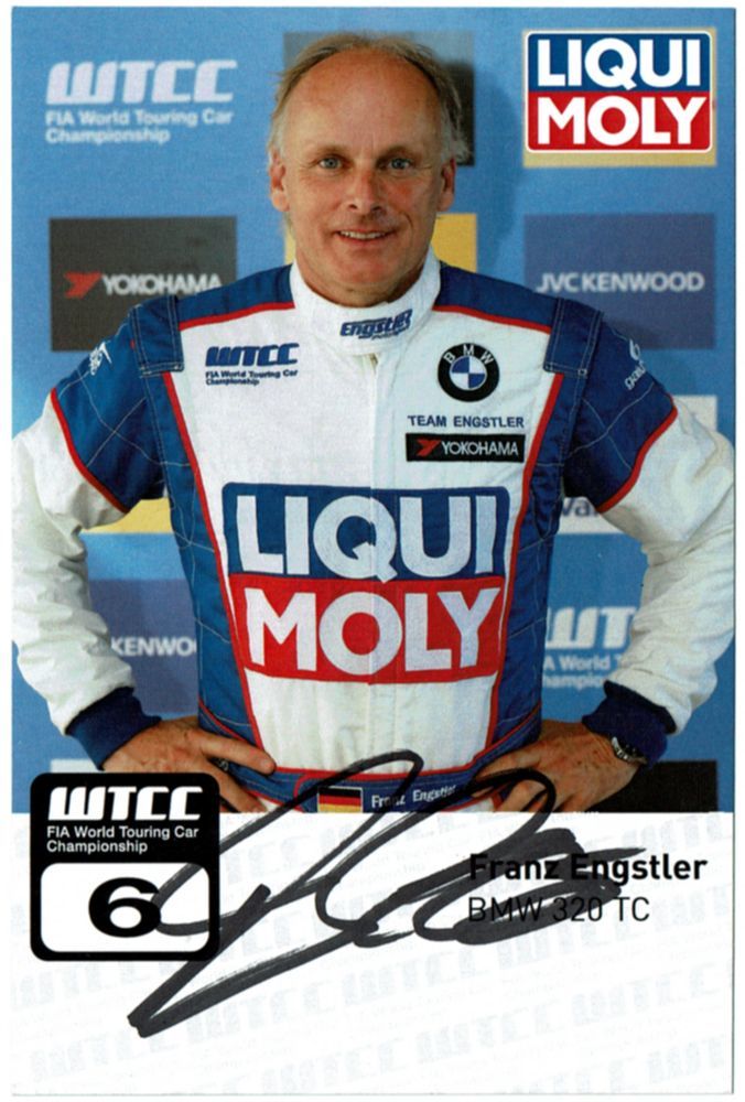 サイン入りカード　フランツ・エングストラー　WTCC 2014 BMW320TC　LIQUI MOLY　リキモリ　世界ツーリングカー選手権　Franz Engstler_画像1