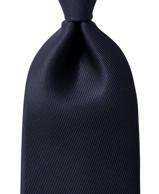 鎌倉シャツ 50oz ネクタイ ソリッド ネイビー 鎌倉シャツ ネクタイ ネイビー 無地 50oz Silk Twill 濃紺